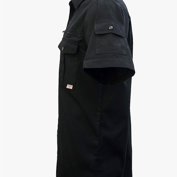 FOXFIRE Thunder River Gear Mens Black Travel Safari Passport Shirt SM NWT - Picture 3 of 9